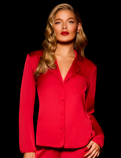 Harper Red Long Sleeve Loungewear Set