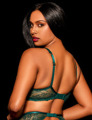Charlotta Emerald 3 Piece Lingerie Set