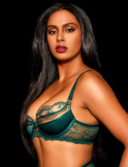 Charlotta Emerald 3 Piece Lingerie Set