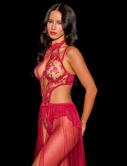 Esme Crimson Complete Lingerie Set