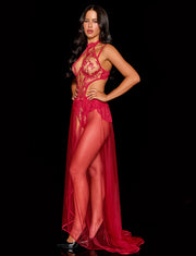 Esme Crimson Complete Lingerie Set