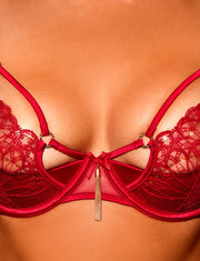 Gloria Red Bra