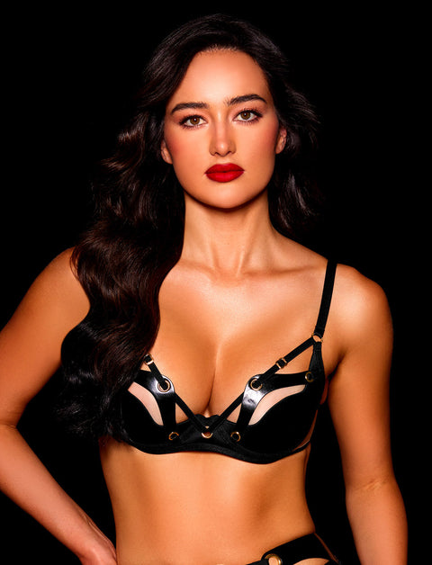 Indi Black 3 Piece Lingerie Set