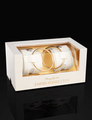 Jasmin White Wrist Cuffs
