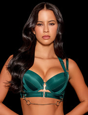 Kukuro Emerald Bra & Bottom Lingerie Set