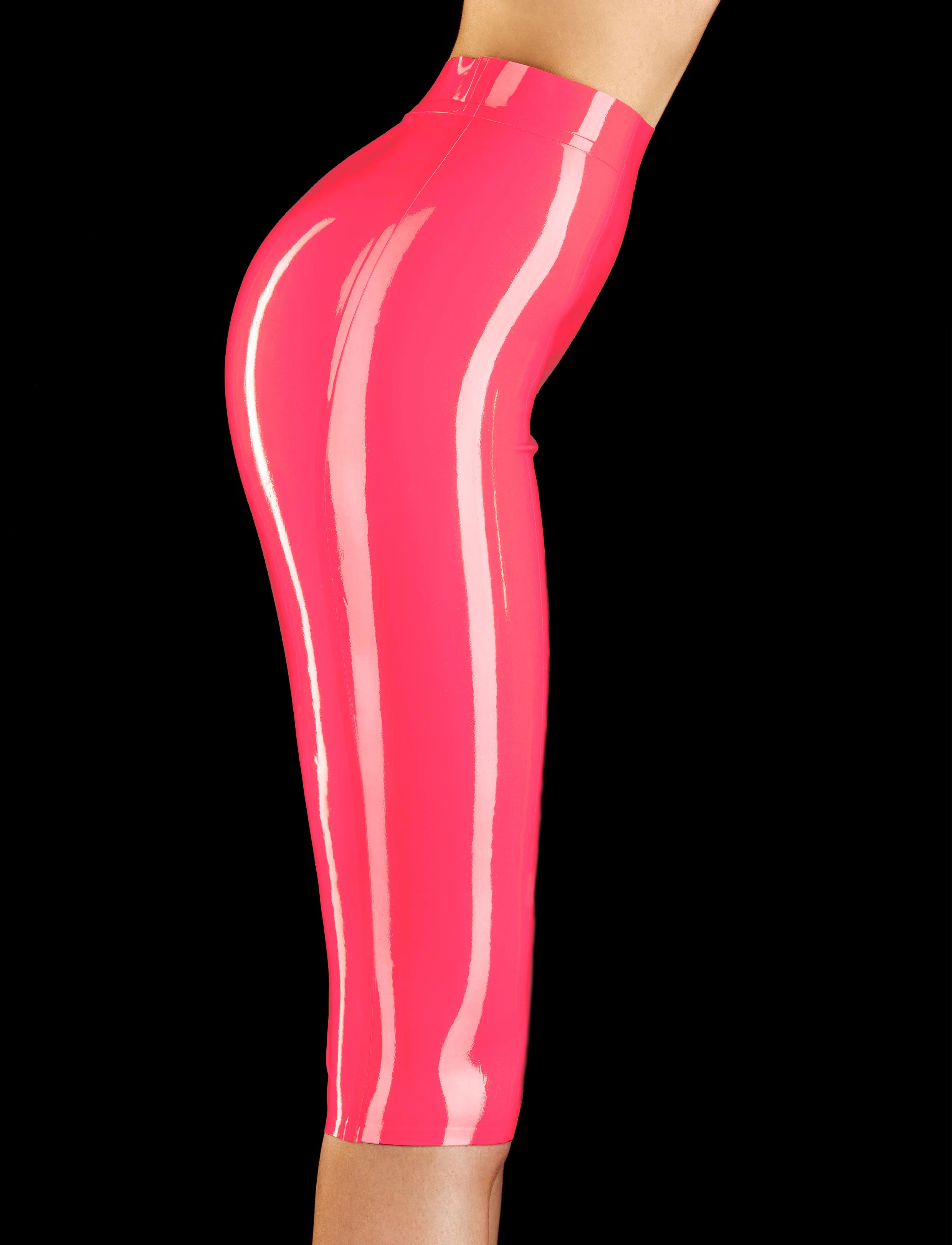Latex Neon Pink Skirt | Shop LATEX LINGERIE | Honey Birdette