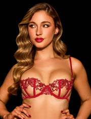 Rosaline Red 3 Piece Lingerie Set