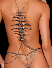 Skeletina Platinum Toned Body Chain