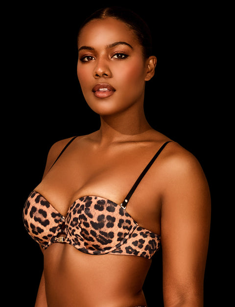 Everyday Smooths Leopard Strapless Push Up Bra