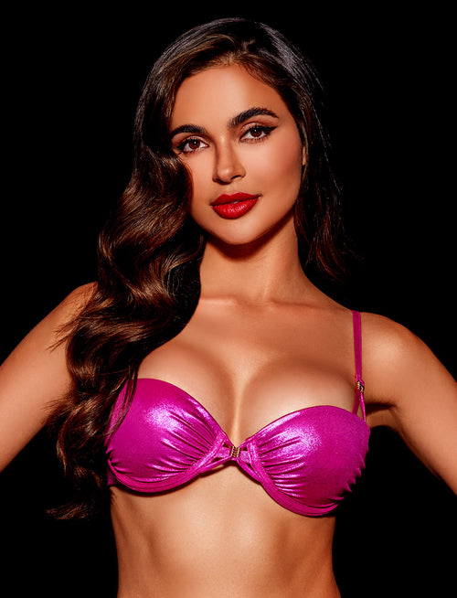 Ziva Pink Push Up Bikini Top