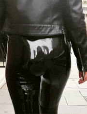 Latex Black Leggings