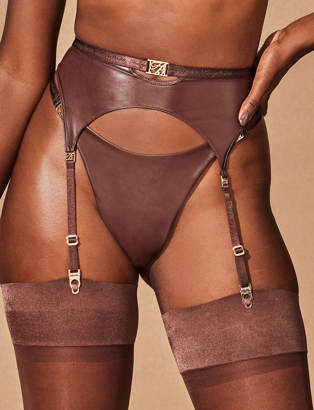 Emily Deep Mahogany Midi Suspender